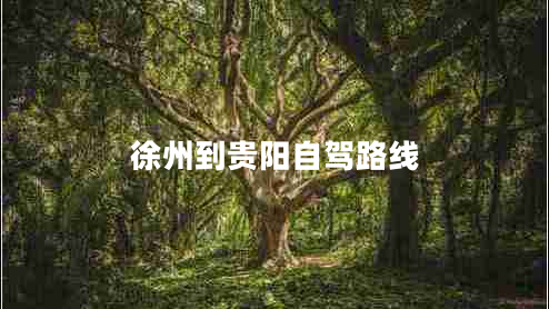 徐州到貴陽(yáng)自駕路線(xiàn)