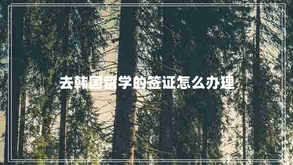 去韓國留學(xué)的簽證怎么辦理