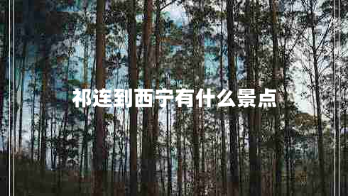 祁連到西寧有什么景點(diǎn)