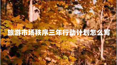 旅游市場(chǎng)秩序三年行動(dòng)計劃怎么寫(xiě)
