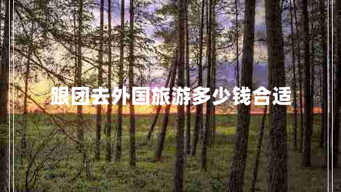 跟團去外國旅游多少錢(qián)合適