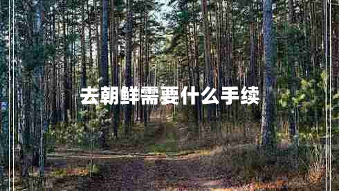 去朝鮮需要什么手續