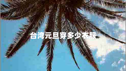 臺灣元旦穿多少衣服
