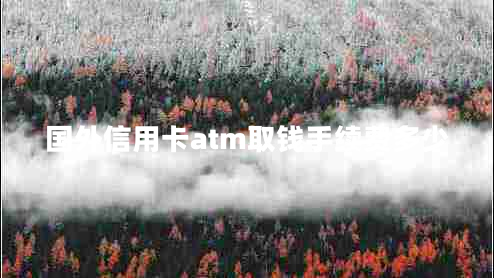 國外信用卡atm取錢(qián)手續費多少