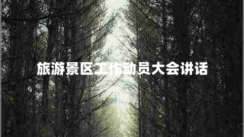旅游景區工作動(dòng)員大會(huì )講話(huà)
