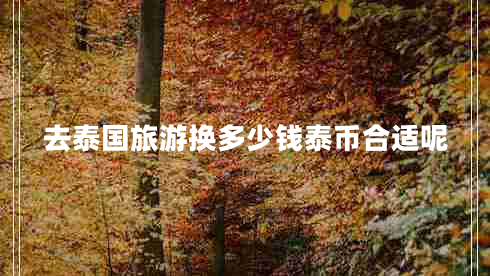 去泰國旅游換多少錢(qián)泰幣合適呢