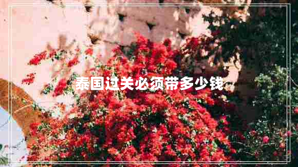 泰國(guó)過關(guān)必須帶多少錢