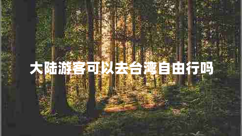 大陸游客可以去臺灣自由行嗎