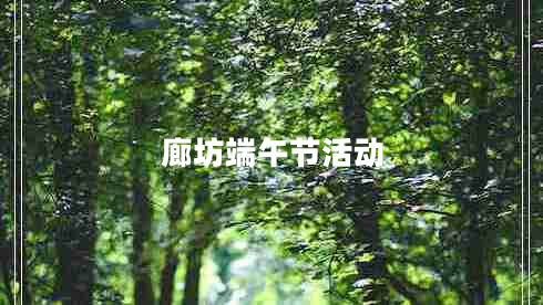 廊坊端午節活動(dòng)