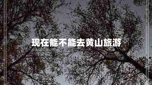 現在能不能去黃山旅游