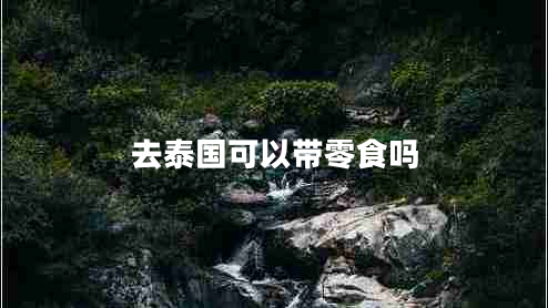去泰國可以帶零食嗎