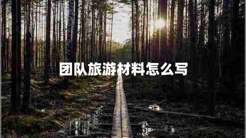 團(tuán)隊旅游材料怎么寫