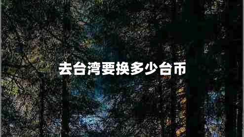 去臺灣要換多少臺幣