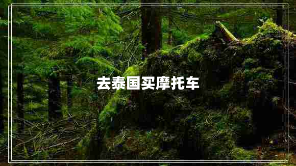 去泰國買(mǎi)摩托車(chē)