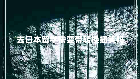 去日本留學(xué)需要帶轉換插頭嗎