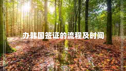 辦韓國簽證的流程及時(shí)間