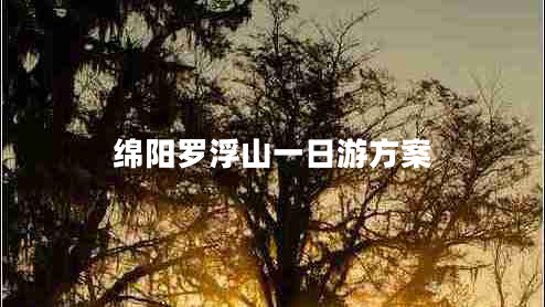 綿陽(yáng)羅浮山一日游方案