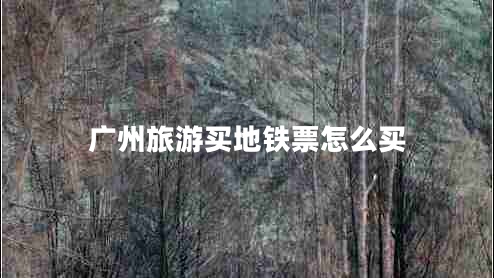 廣州旅游買(mǎi)地鐵票怎么買(mǎi)