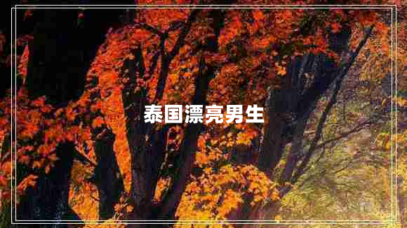 泰國漂亮男生