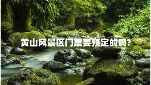 黃山風(fēng)景區門(mén)票要預定的嗎?