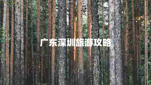 廣東深圳旅游攻略