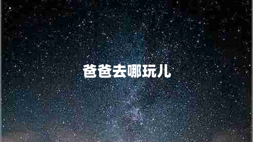 爸爸去哪玩兒