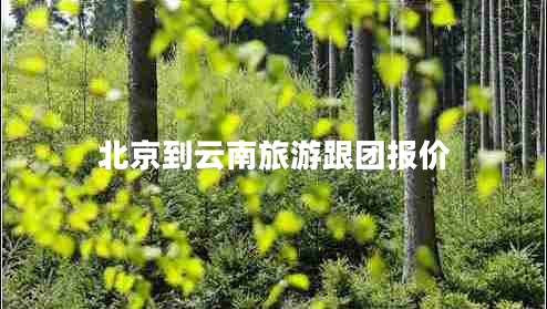 北京到云南旅游跟團報價(jià)
