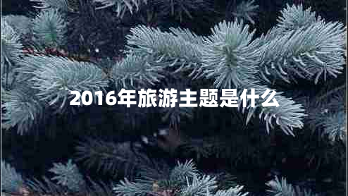2016年旅游主題是什么