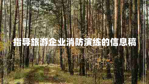 指導旅游企業(yè)消防演練的信息稿
