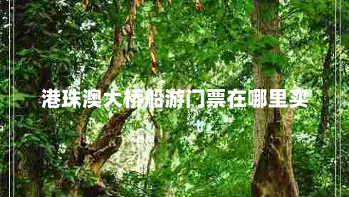 港珠澳大橋船游門(mén)票在哪里買(mǎi)