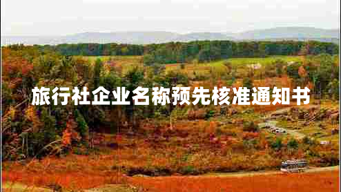 旅行社企業(yè)名稱(chēng)預先核準通知書(shū)