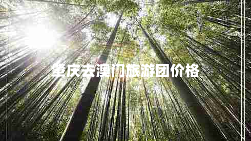 肇慶去澳門(mén)旅游團價(jià)格