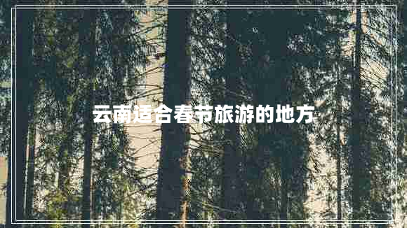 云南適合春節旅游的地方