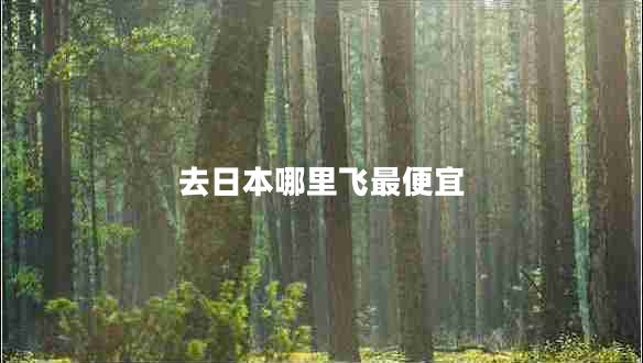 去日本哪里飛最便宜