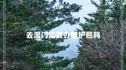 去澳門(mén)需要辦理護照嗎