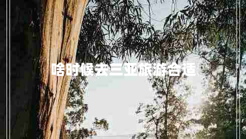 啥時(shí)候去三亞旅游合適