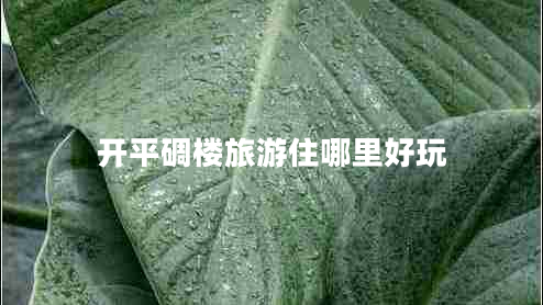 開(kāi)平碉樓旅游住哪里好玩