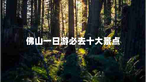 佛山一日游必去十大景點(diǎn)