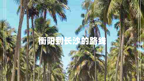 衡陽(yáng)到長(cháng)沙的路線(xiàn)