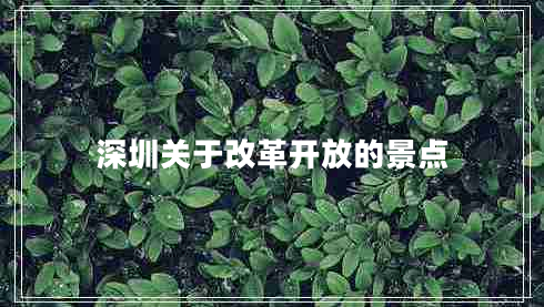 深圳關(guān)于改革開(kāi)放的景點(diǎn)