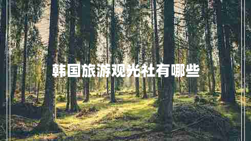 韓國旅游觀(guān)光社有哪些