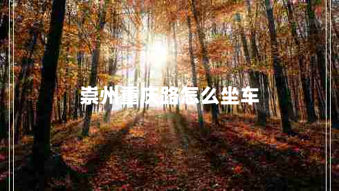 崇州重慶路怎么坐車(chē)