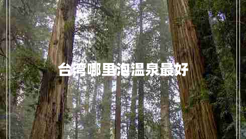 臺灣哪里泡溫泉最好