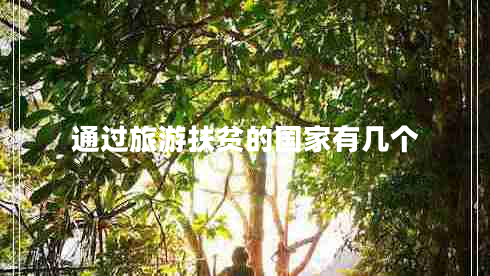 通過(guò)旅游扶貧的國家有幾個(gè)