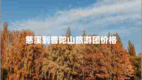 慈溪到普陀山旅游團價(jià)格