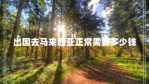 出國去馬來(lái)西亞正常需要多少錢(qián)