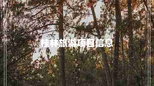 桂林旅游項目信息