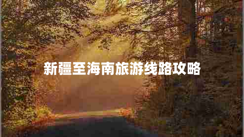 新疆至海南旅游線(xiàn)路攻略