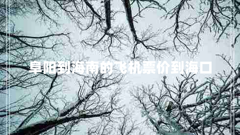 阜陽(yáng)到海南的飛機票價(jià)到海口