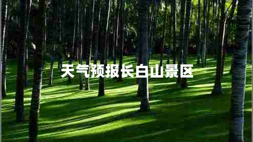 天氣預報長(cháng)白山景區